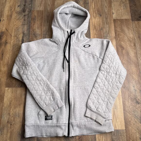 Oakley Type 2 Zip Up Hoodie Women's Medium Gray Athletic Training Fitness 6417 - Picture 1 of 12